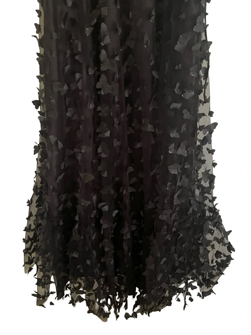 Betsey Johnson Black Butterfly Applique Maxi Dress NWT Large